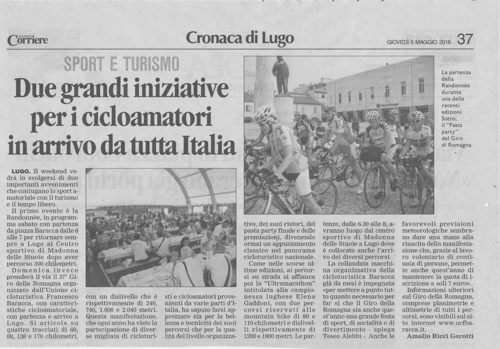 2016 05 05 Corriere Romgna Giro della Romagna