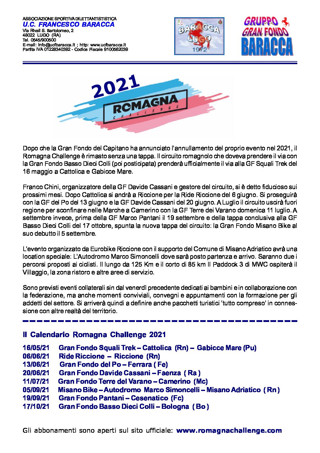 Romagna Challenge 2021 pdf