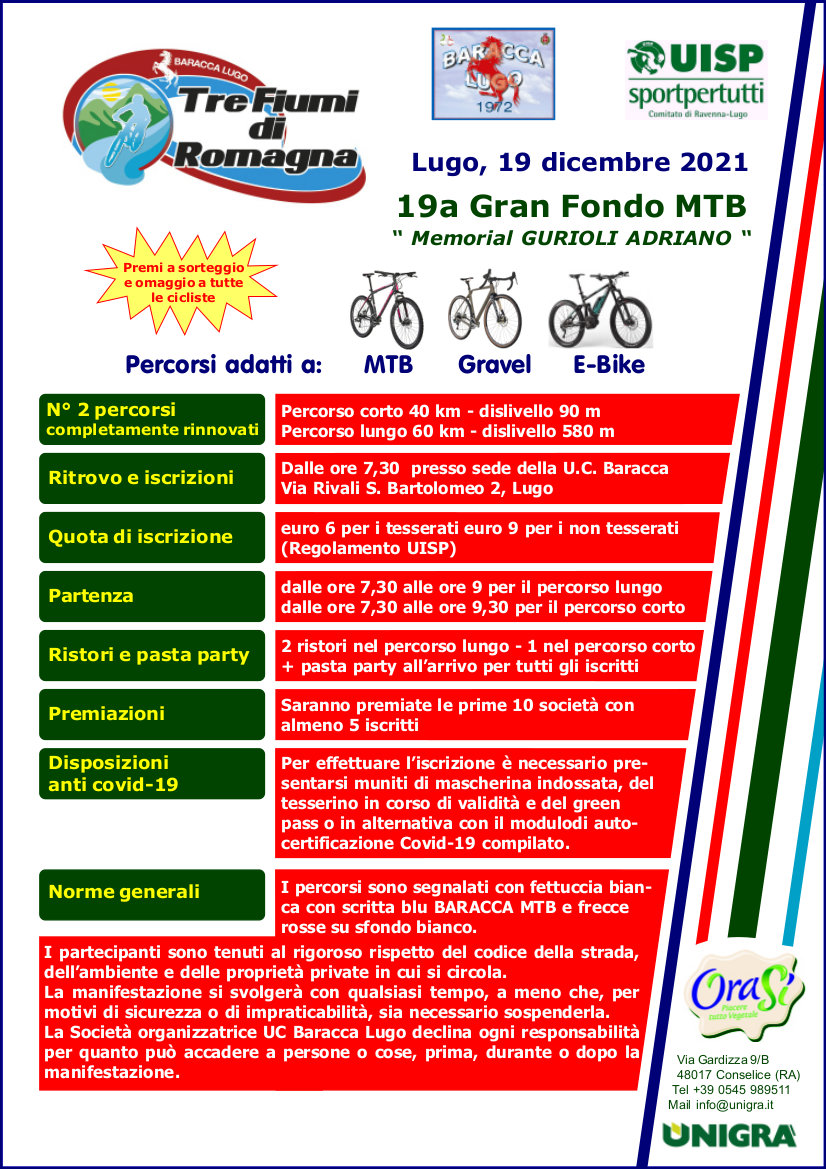 Volantino raduno MTB Tre fiumi di Romagna Volantino raduno MTB Tre fiumi di Romagna 1